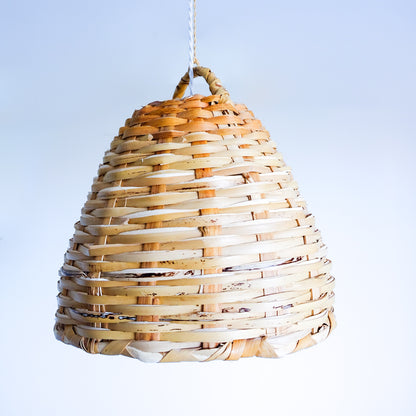 Basket weave lamp