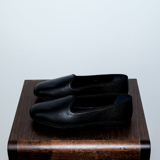 Grain leather furlane - Black